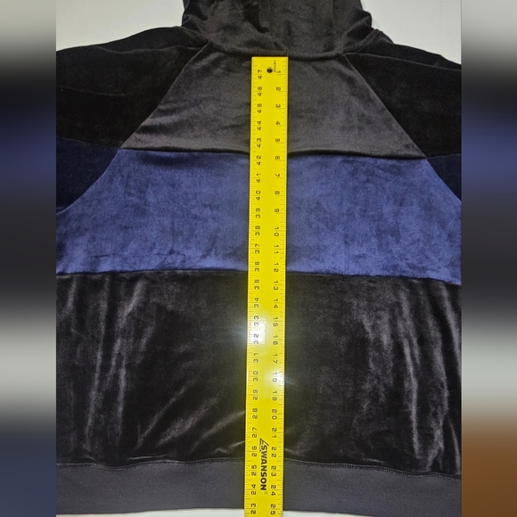 Nwt Champions Blue And Black Colorblock Velvet XXL Hoodie B9 - Picture 5 of 6